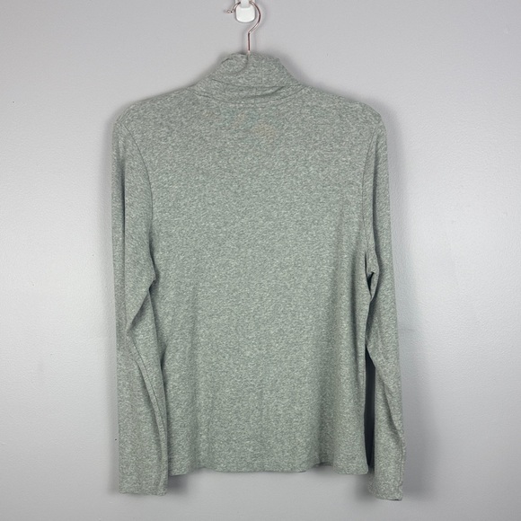Cynthia Rowley Cotton Modal Blend Classic Gray Long Sleeve Knit XL Turtleneck - Picture 10 of 10
